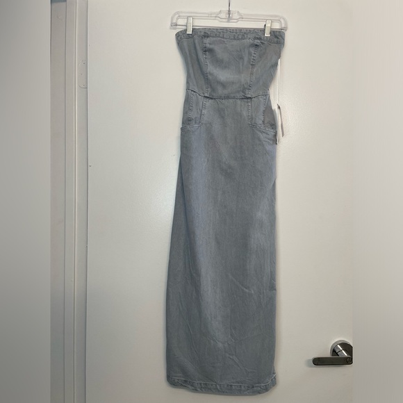 Young Fabulous & Broke Taylor Tube Midi Dress - Ice Blue - Picture 3 of 10